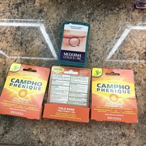 3 Pack Campho-Phenique Cold Sore Treatment Gel, 0.23 Ounce Moderna Patches 11ct